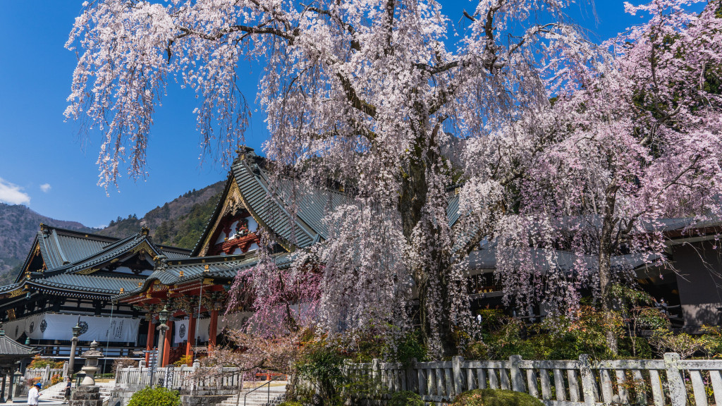 Thumbnail image of Minobu - Retreat at the Nichiren buddhist temple town with scenic Mt. Fuji and Japanese Alps views